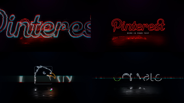 Neon Glitchy Logo alt