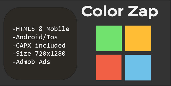 Color Zap (HTML5 + Mobile Version) Construct 2