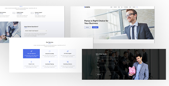 Panza-one Page Business PSD Template