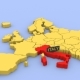 Map of Europe, Focused on Italy - VideoHive Item for Sale