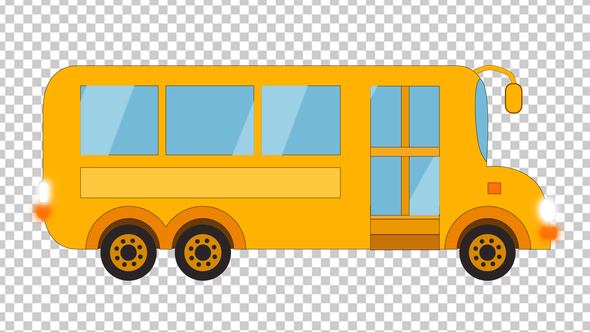 Cartoon School Bus 4K