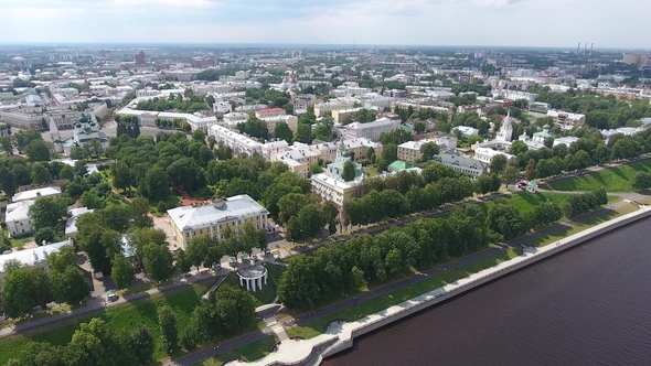 The Volga Embankment in Yaroslavl