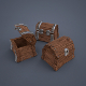 Wooden chests (low poly) - 3DOcean Item for Sale