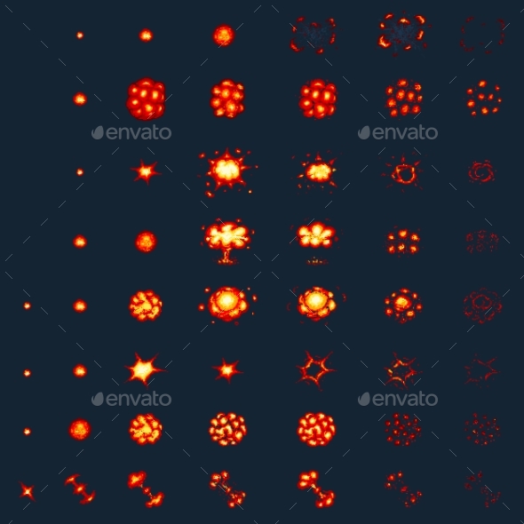 Pixel Art Explosions