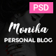 Monika | Personal Blog PSD Template - ThemeForest Item for Sale