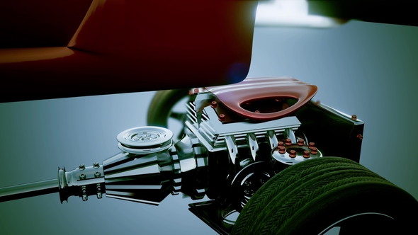 Car Chassis with Engine alt