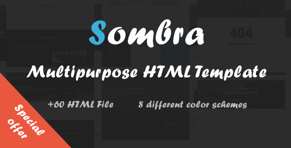 Sombra – Multipurpose HTML Template – 1 Sold!