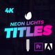 Neon Light Titles for Premiere - VideoHive Item for Sale