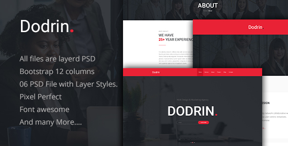 Dodrin - Consulting Agency PSD Template