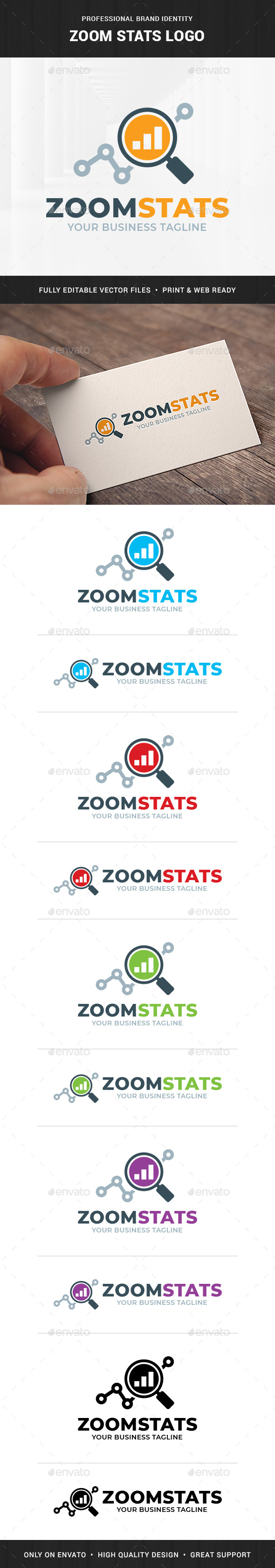 Zoom Stats Logo Template