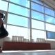 Sportive Young Woman with Dumbbell in Hands Doing Sit-ups in the Fitness Room - VideoHive Item for Sale