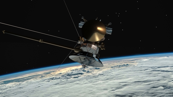 Satellite Similar with the Cassini Orbiting Planet Earth alt