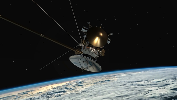 Satellite Similar with the Cassini Orbiting Planet Earth alt