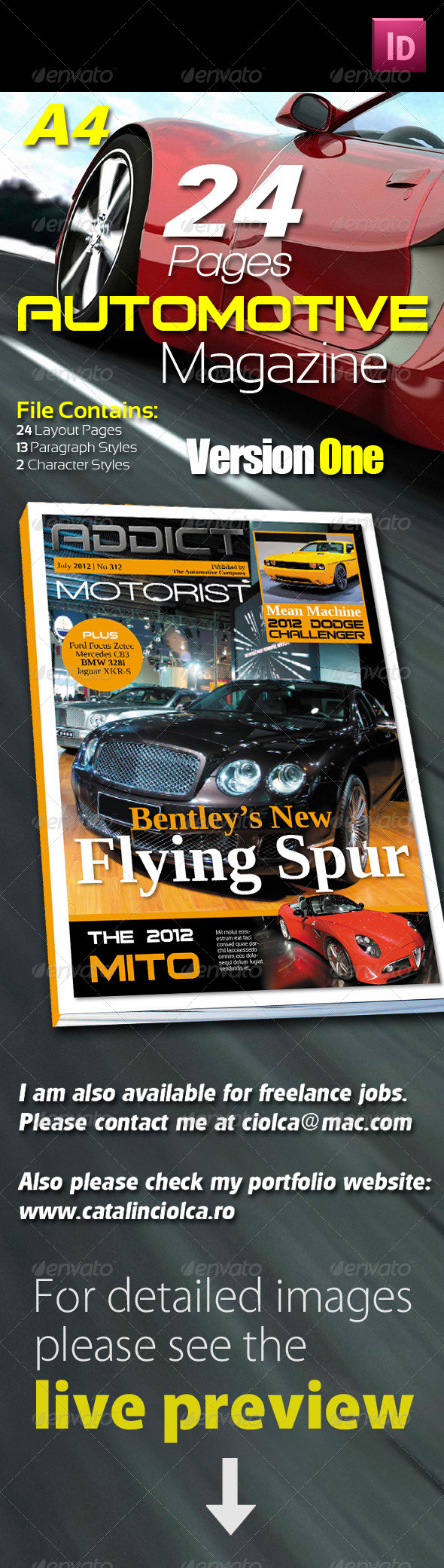 24 Pages Automotive Magazine Version One