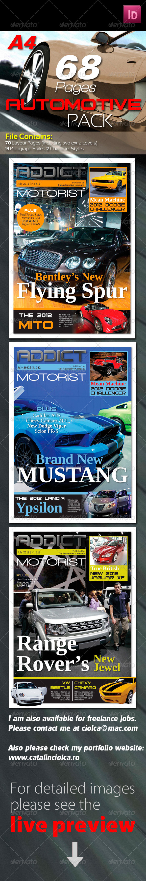 68 Pages Automotive Magazine Pack