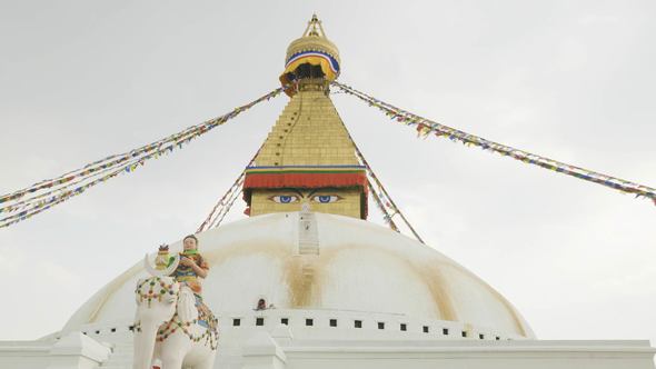 The Biggest Stupa Boudhanath in Kathmandu Valley, Nepal