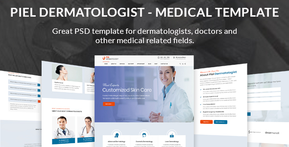 Piel - Dermatologist Medical PSD Template