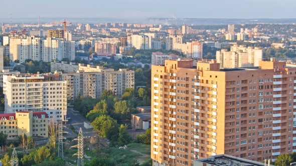 Kharkiv City From Above . Ukraine.