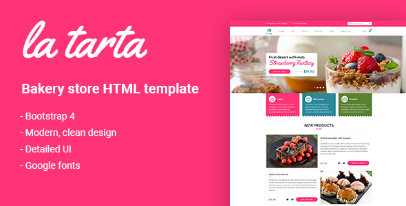 La tarta - Bakery Shop HTML5 Template