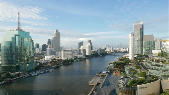 Beautiful building architecture around Bangkok city in Thailand