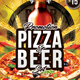 Pizza & Beer Set Flyer - GraphicRiver Item for Sale
