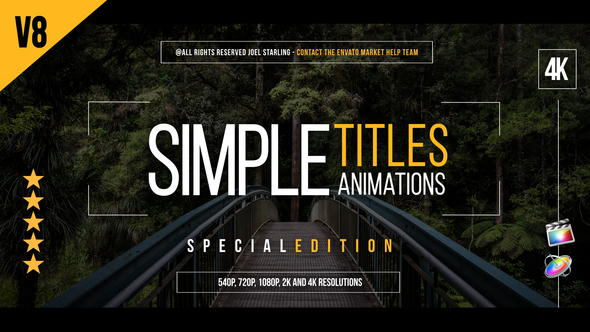 Gold Simple Titles (Special Version) for FCPX alt