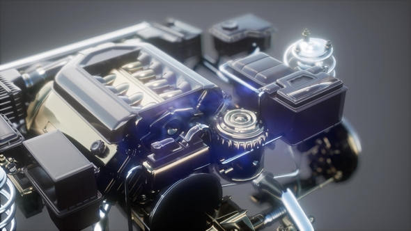 Detailed Car Engine and Other Parts alt