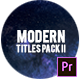 Modern Titles Pack II for Premiere Pro - VideoHive Item for Sale