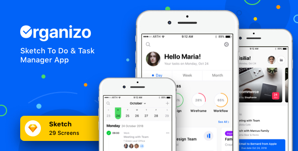 Organizo - aplikacja Sketch To Do &amp; Task Manager