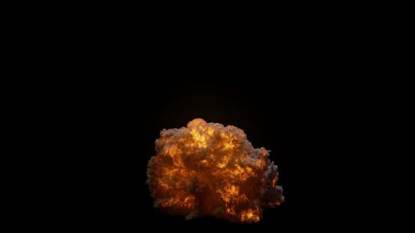 Highly Realistic Fire Explosion with Smoke  alt