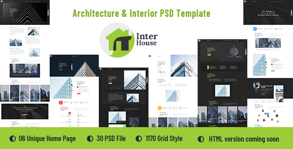 Inter House - Architecture & Interior PSD Template