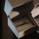 Silver Wedding Rings in the White Box   Shoot Diamon Jewellery - VideoHive Item for Sale