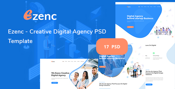 Ezenc  - Creative Digital Agency & Multipurpose PSD Template