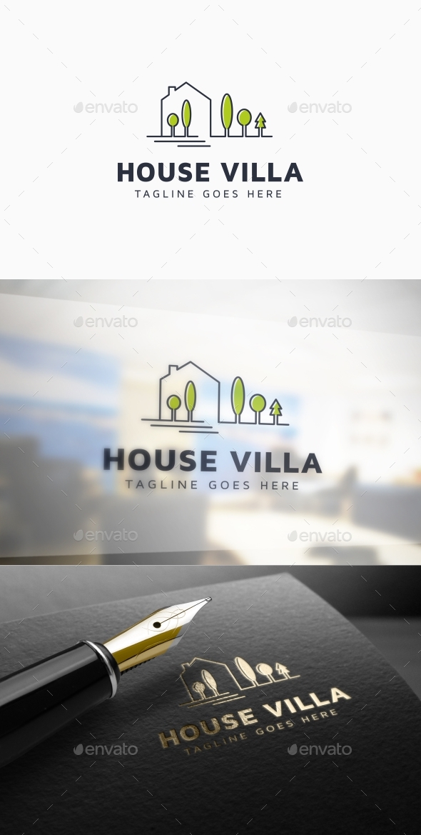 House Villa Logo Template
