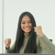 Portrait of an Excited Young Asian Woman Rejoicing Success - VideoHive Item for Sale