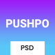 Pushpo - Creative App Landing PSD Template - ThemeForest Item for Sale
