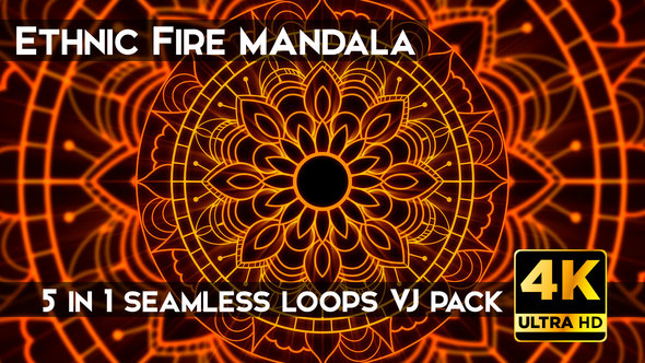 Ethnic Fire Mandala VJ Loops