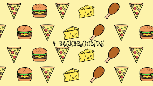 Cartoon Tasty Food Backgrounds