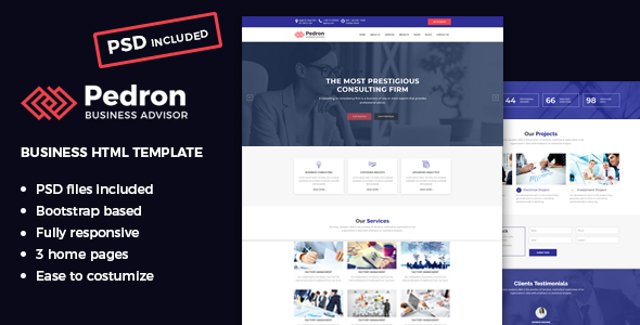 Pedron – Business Consulting HTML Template