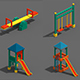 Voxel Kids Playground Games - 3DOcean Item for Sale