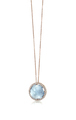 Blue topaz Cushion Cut gemstone diamond pendant necklace - PhotoDune Item for Sale