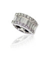 Diamond encrusted engagment wedding anniversary ring with Emerald Cut Diamonds - PhotoDune Item for Sale