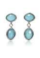 Blue Gemstone Cushion Cut Dangle Earrings - PhotoDune Item for Sale