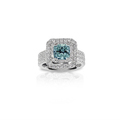 Blue Topaz Aquamarine Beautiful Diamond Engagement bridal wedding ring.  - PhotoDune Item for Sale