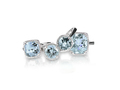 Set stack grouping of blue topaz aquamarine gemstone and diamondrings. - PhotoDune Item for Sale