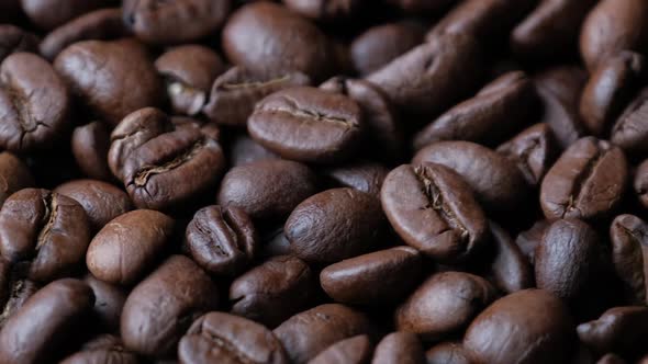 Coffee Beans Rotate Slowly