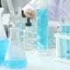 Blue Chemical Substance With Smoke Boils In Laboratory - VideoHive Item for Sale