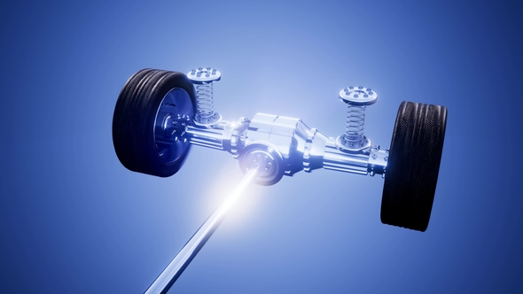 Car Chassis with Engine alt