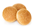 Burger bun with sesame seeds isolated on white background with clipping path. - PhotoDune Item for Sale