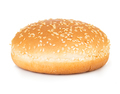 Burger bun with sesame seeds isolated on white background. - PhotoDune Item for Sale